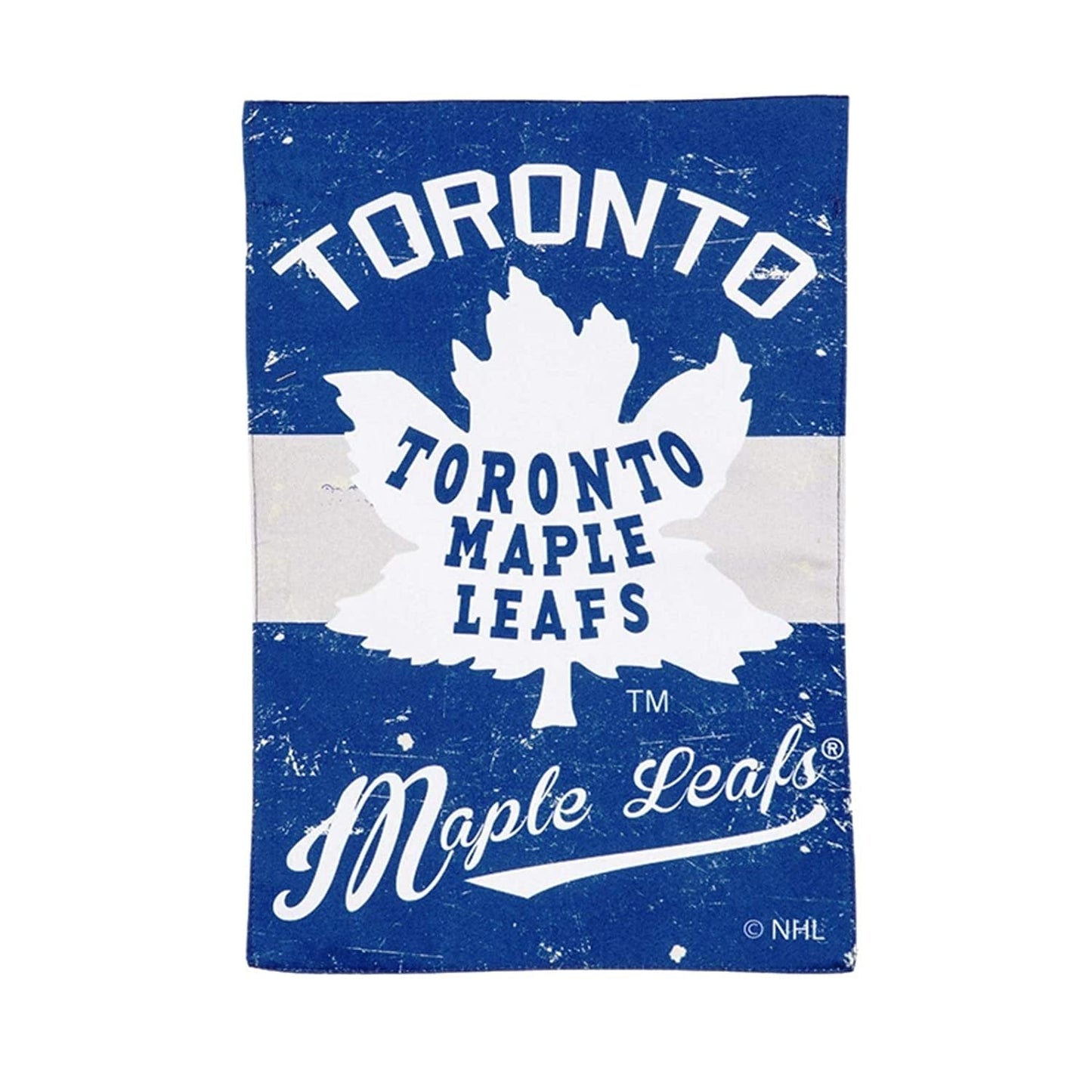 Toronto Maple Leafs Premium House Flag Banner, Vintage Retro Logo, Double Sided, Linen, 28x44 Inch by Fielders Choice