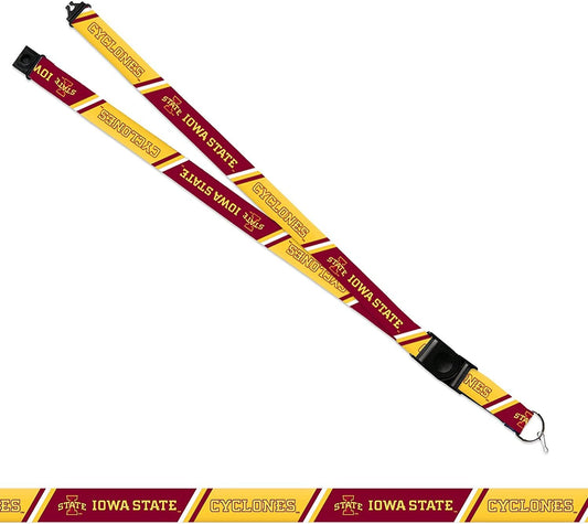 Iowa State University Cyclones Lanyard Keychain Double Sided 18 Inch Button Clip Safety Breakaway by Fielders Choice