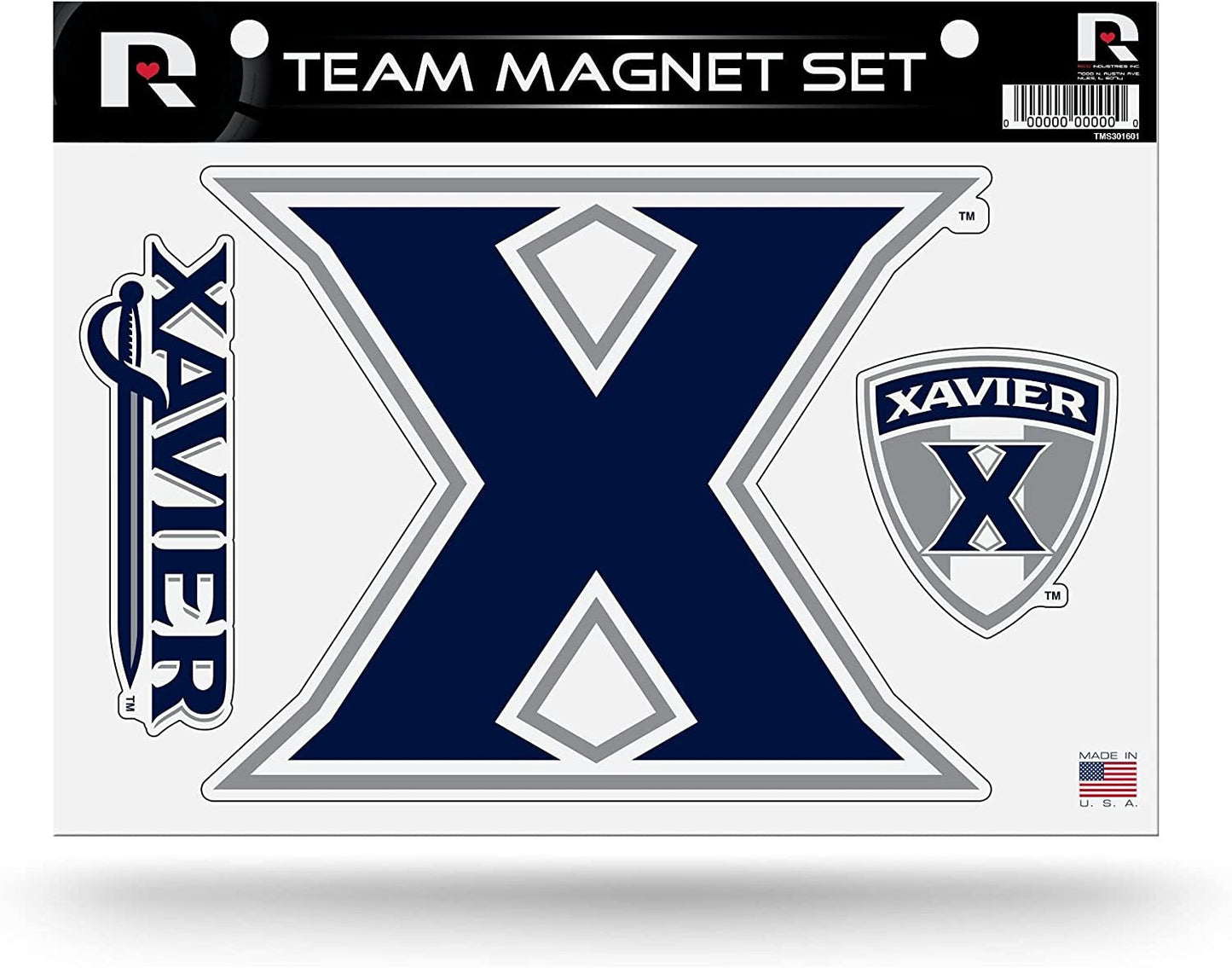 Xavier University Musketeers Multi Magnet Sheet Shape Cut 8x11 Inch by Fielders Choice