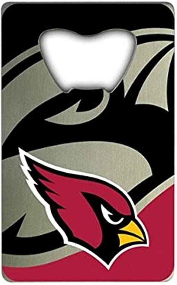 Arizona Cardinals Heavy Duty Metal Bottle Opener Credit Card Size 2 x 3.25 Inch by Fielders Choice