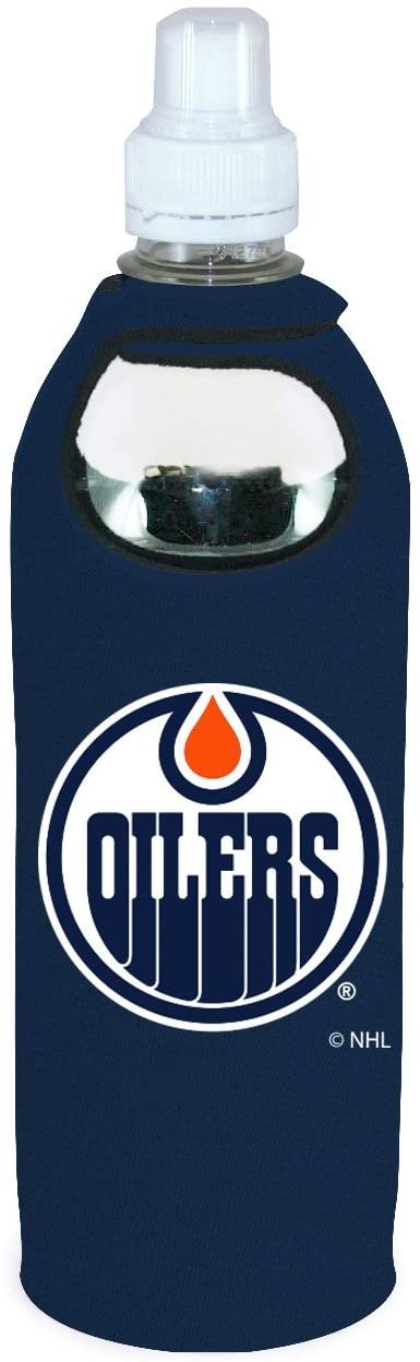 Edmonton Oilers 1/2 Liter Water Soda Bottle Beverage Insulator Holder Cooler with Clip Hockey by Fielders Choice