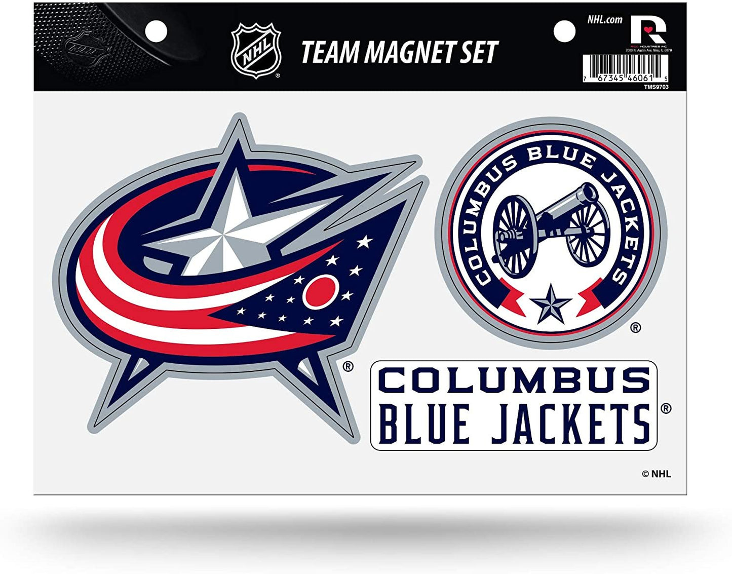 Rico Industries NHL Columbus Blue Jackets Die Cut Team Magnet Set Sheet, 8.5 x 11-" by Fielders Choice
