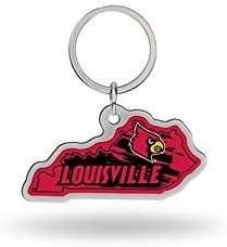 University of Louisville Cardinals Metal Keychain State Shape Design by Fielders Choice