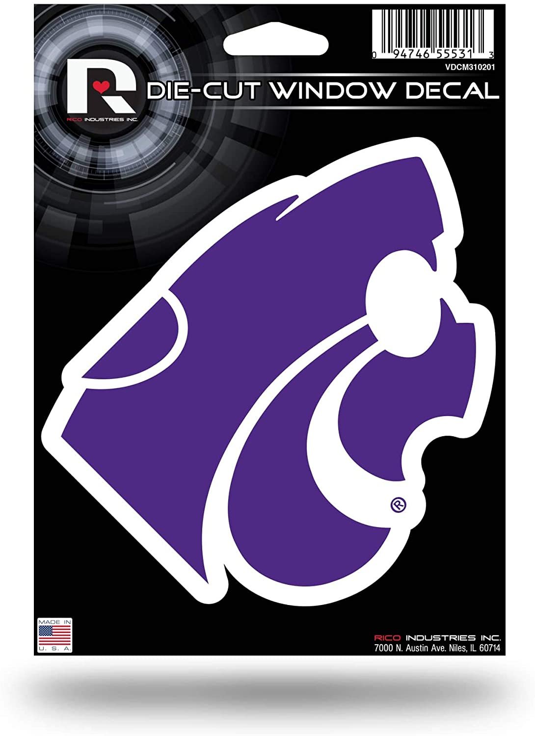 Kansas State Wildcats Die-Cut Window Decal by Fielders Choice