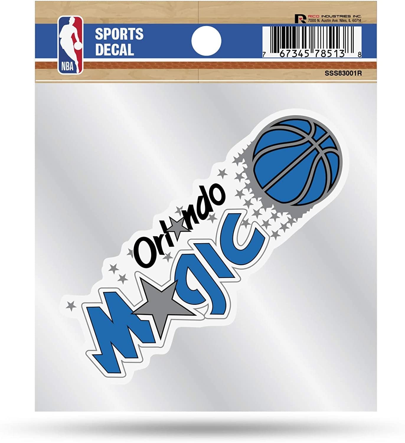 Orlando Magic 4x4 Decal Sticker Retro Logo Clear Backing by Fielders Choice