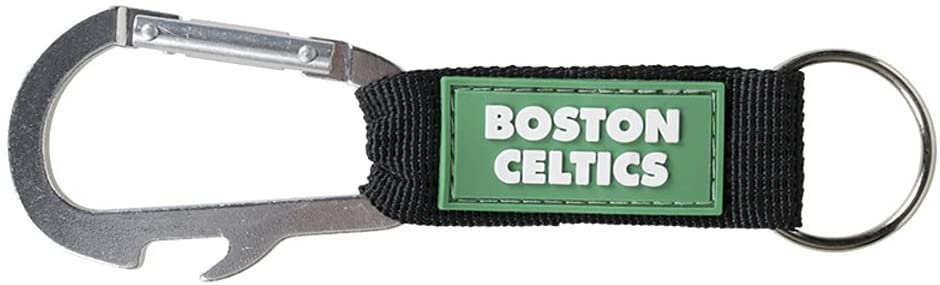 Boston Celtics Premium Carabiner Clip Keychain Bottle Opener Combo by Fielders Choice