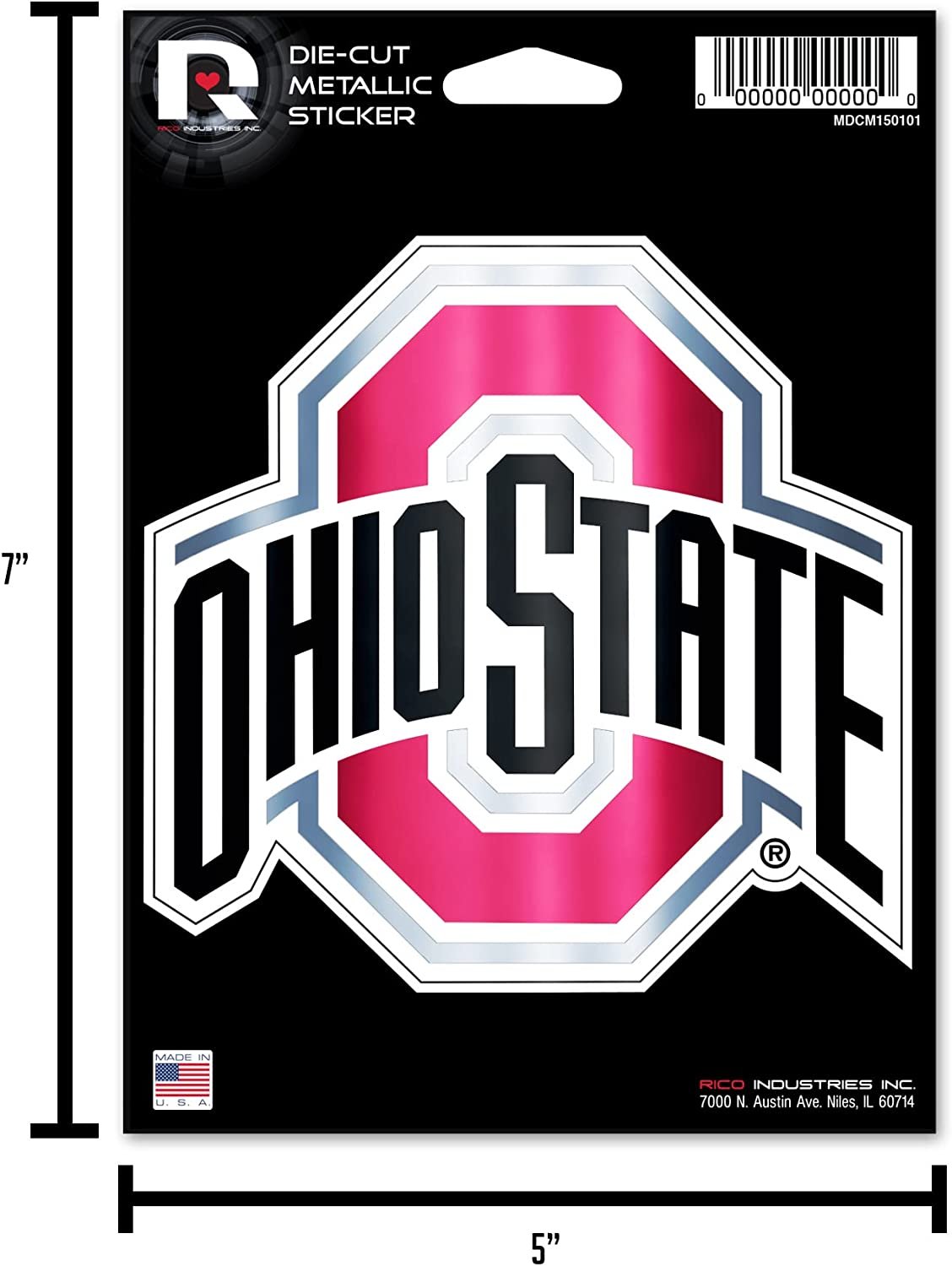 Kansas State University Wildcats 5 Inch Decal Sticker Die Cut Chrome Metallic Shimmer Design by Fielders Choice