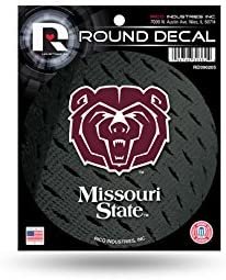 Missouri State University Bears 4 Inch Round Sticker Decal Flat Vinyl Full Adhesive Backing by Fielders Choice
