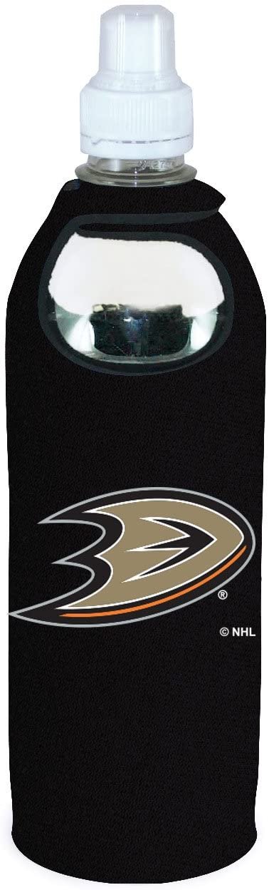 Anaheim Ducks 1/2 Liter Water Bottle Neoprene Beverage Insulator Holder Cooler with Clip Hockey by Fielders Choice