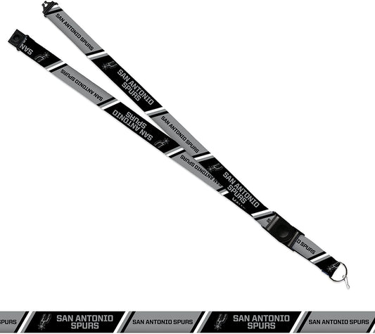 San Antonio Spurs Premium Lanyard Keychain 18 Inch Button Clip Safety Breakaway by Fielders Choice