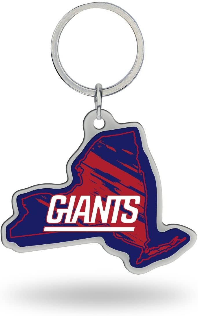 New York Giants Metal Keychain State Shaped by Fielders Choice