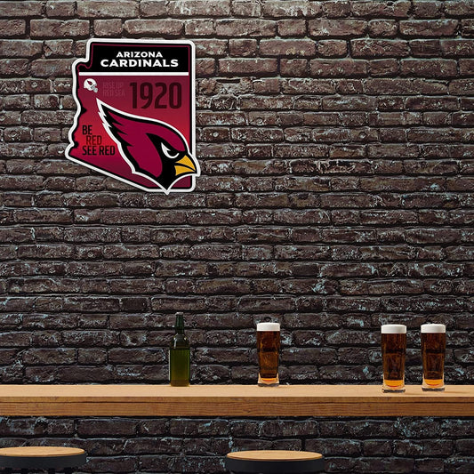 Arizona Cardinals Pennant State Shape 18 Inch Soft Felt by Fielders Choice