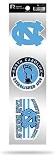 North Carolina Tar Heels 3 Piece Retro Spirit Decals Premium Throwback Stickers by Fielders Choice