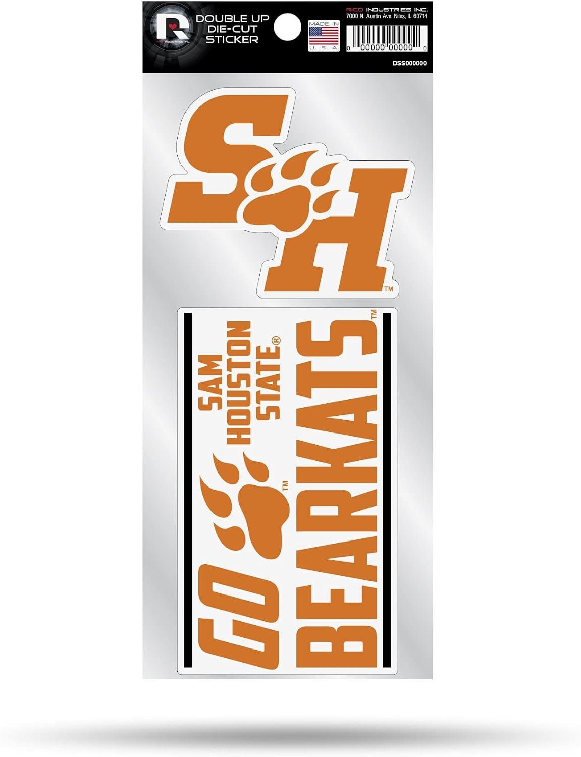 Sam Houston State University Bearkats Double Up Die Cut 2-Piece Sticker Sheet by Fielders Choice