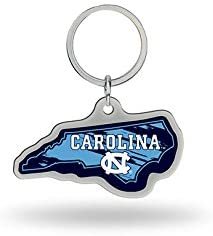 University of North Carolina Tar Heels Metal Keychain State Shape Design by Fielders Choice