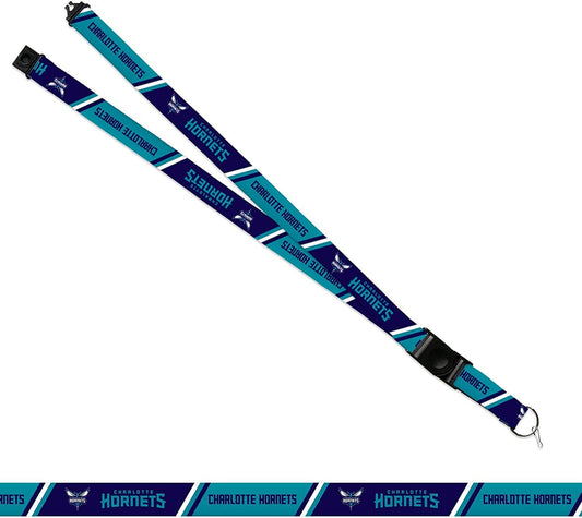 Charlotte Hornets Premium Lanyard Keychain 18 Inch Button Clip Safety Breakaway by Fielders Choice