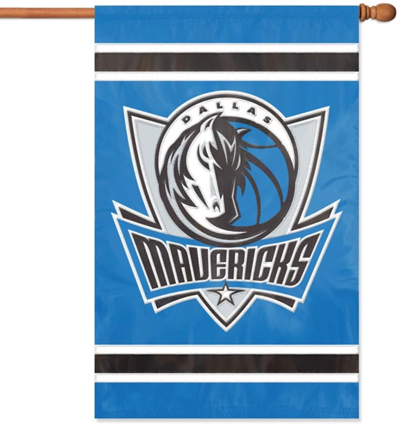 Dallas Mavericks Premium Double Sided House Banner Flag, 28x44 Inch, Applique Emroidered, Logo Design by Fielders Choice