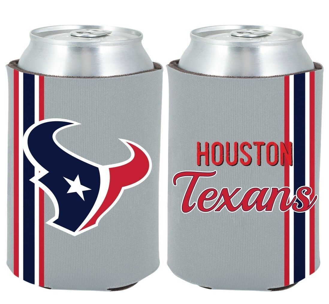 Houston Texans 2-PACK CAN Retro THROWBACK Koozie Neoprene Holder Cooler Football by Fielders Choice