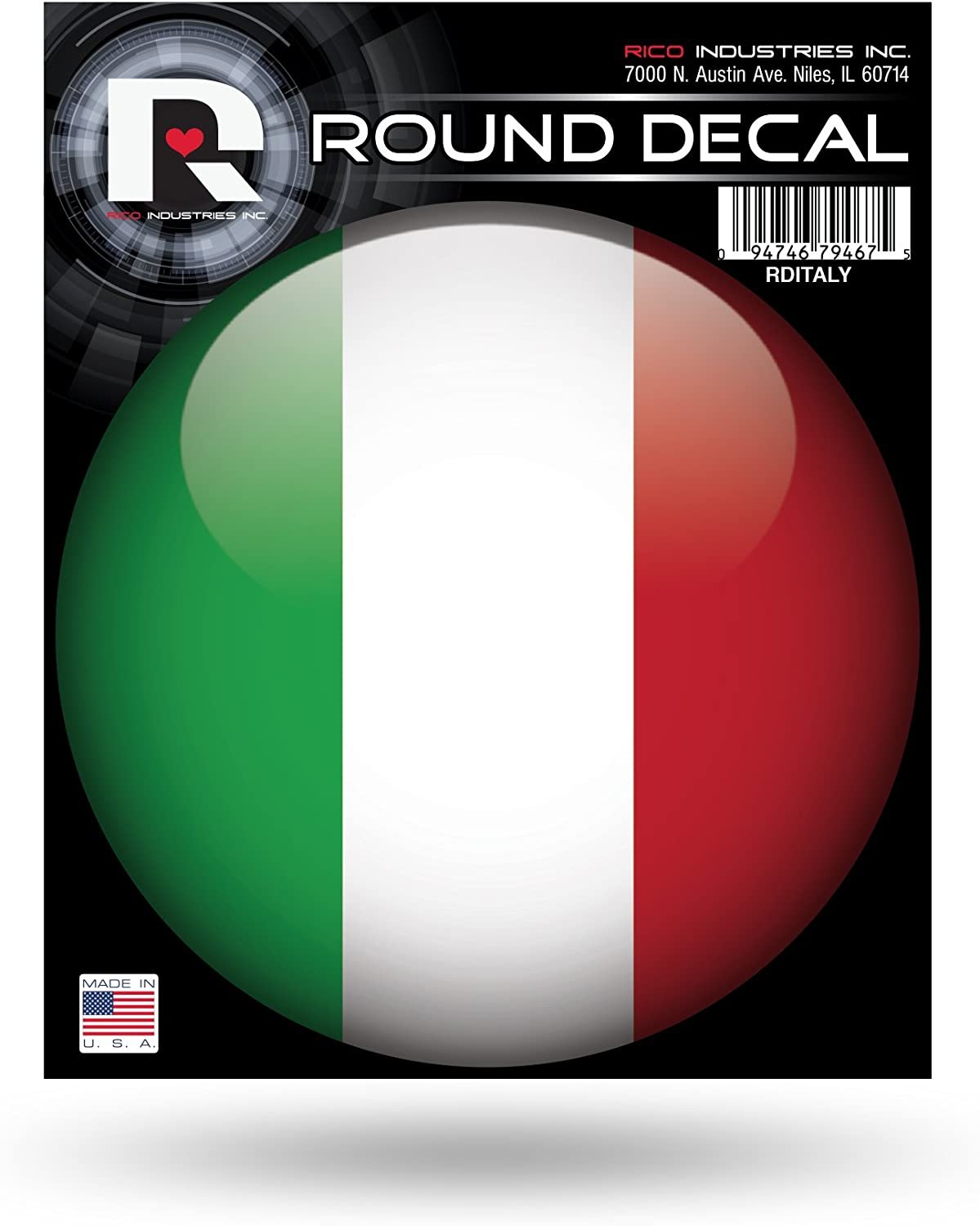 Rico Industries World Cup Soccer Italy Country Round Decal by Fielders Choice