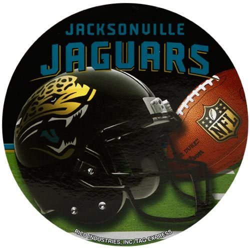 Jacksonville Jaguars 4 Inch Flat Vnyl Round Decal Sticker Auto Home by Fielders Choice