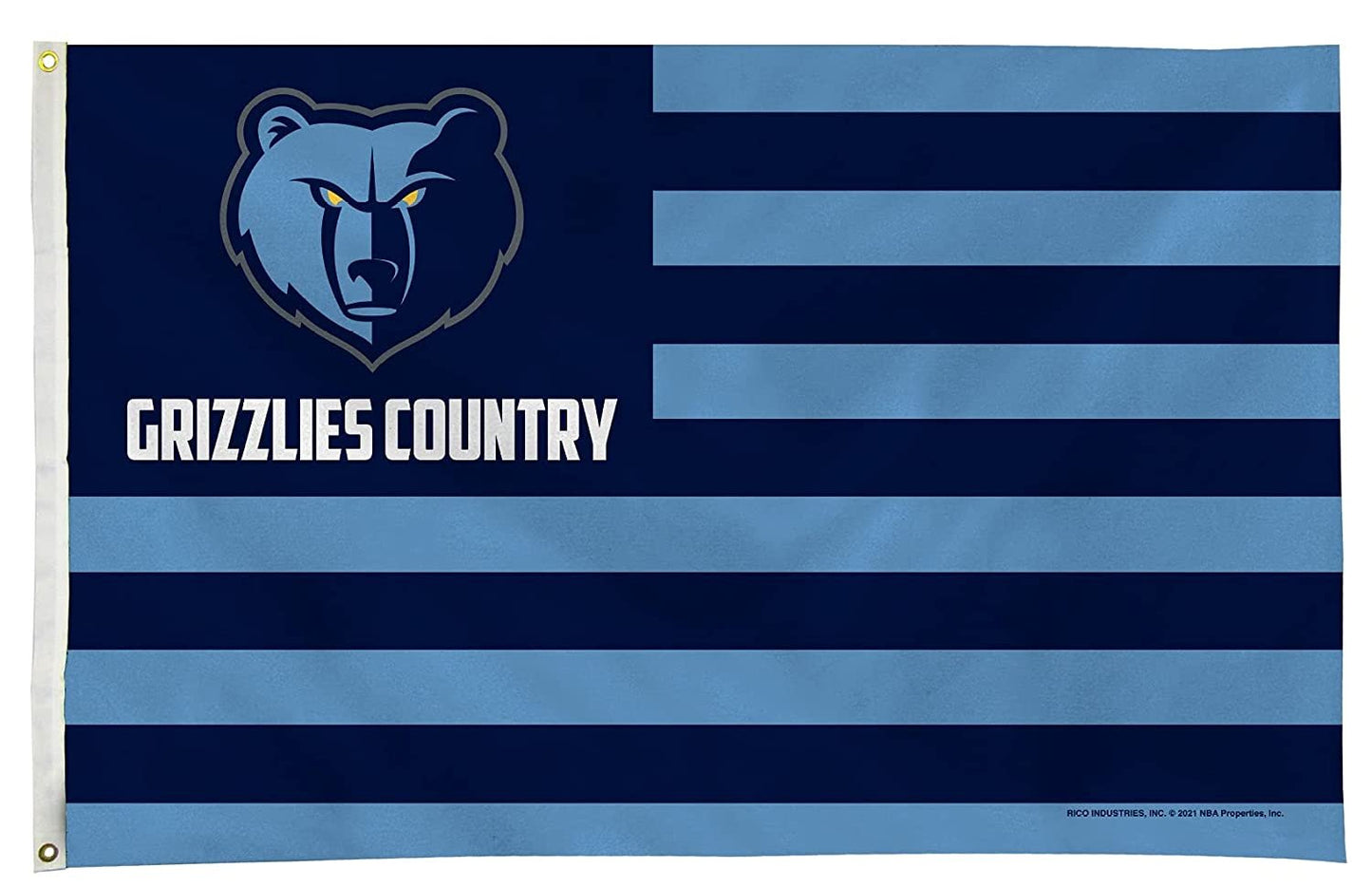 Memphis Grizzlies Flag Banner 3x5 Country Design Premium with Metal Grommets Outdoor House Basketball by Fielders Choice