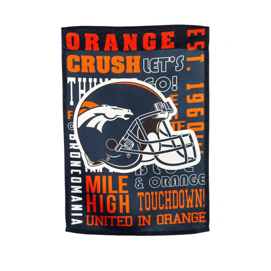 Denver Broncos Premium Double Sided Banner House Flag, Fan Rules Design, 28x44 Inch by Fielders Choice