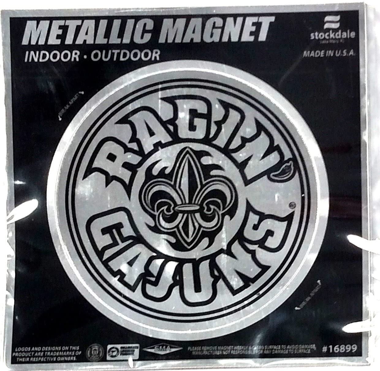 Louisiana at Lafayette Ragin Cajuns University of 6 Inch Magnet Metallic Shimmer Design by Fielders Choice