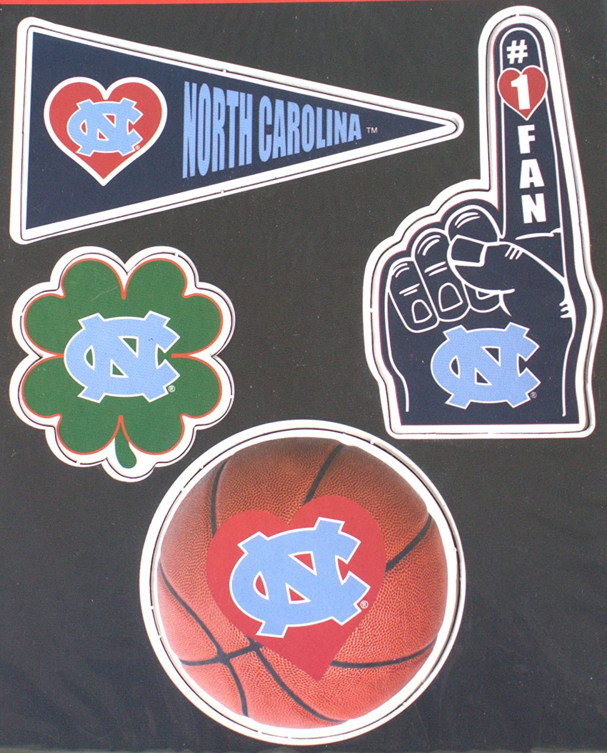North Carolina Tarheels 4 Piece Magnet Set University of by Fielders Choice