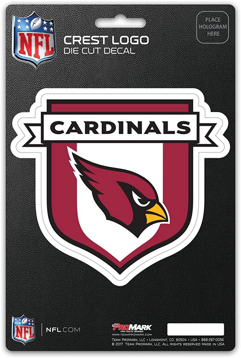 Arizona Cardinals 5 Inch Decal Sticker Shied Design Adhesive Backing by Fielders Choice