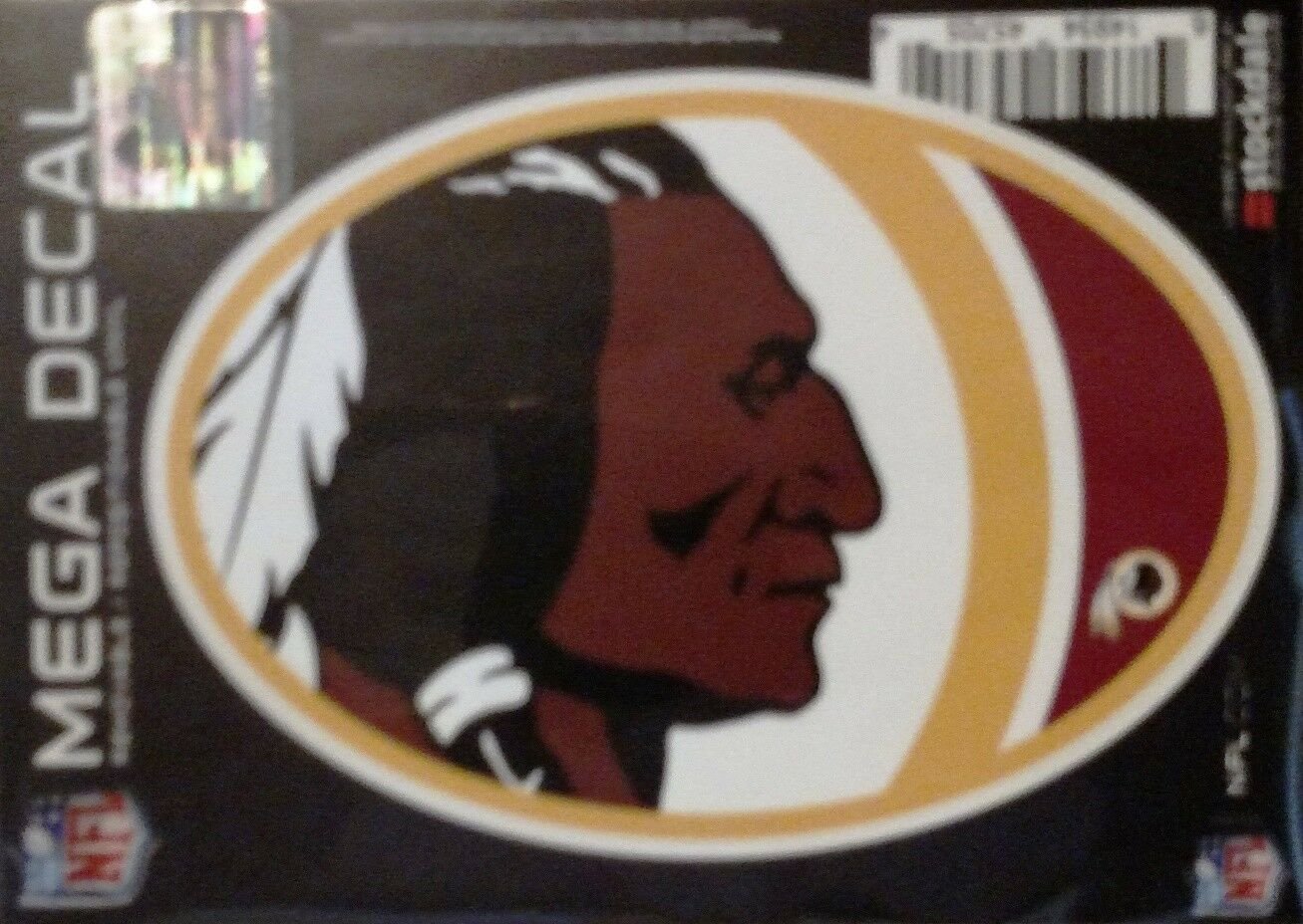 Washington Redskins MEGA Design 5" Decal Repositionable Vinyl Sticker Football by Fielders Choice
