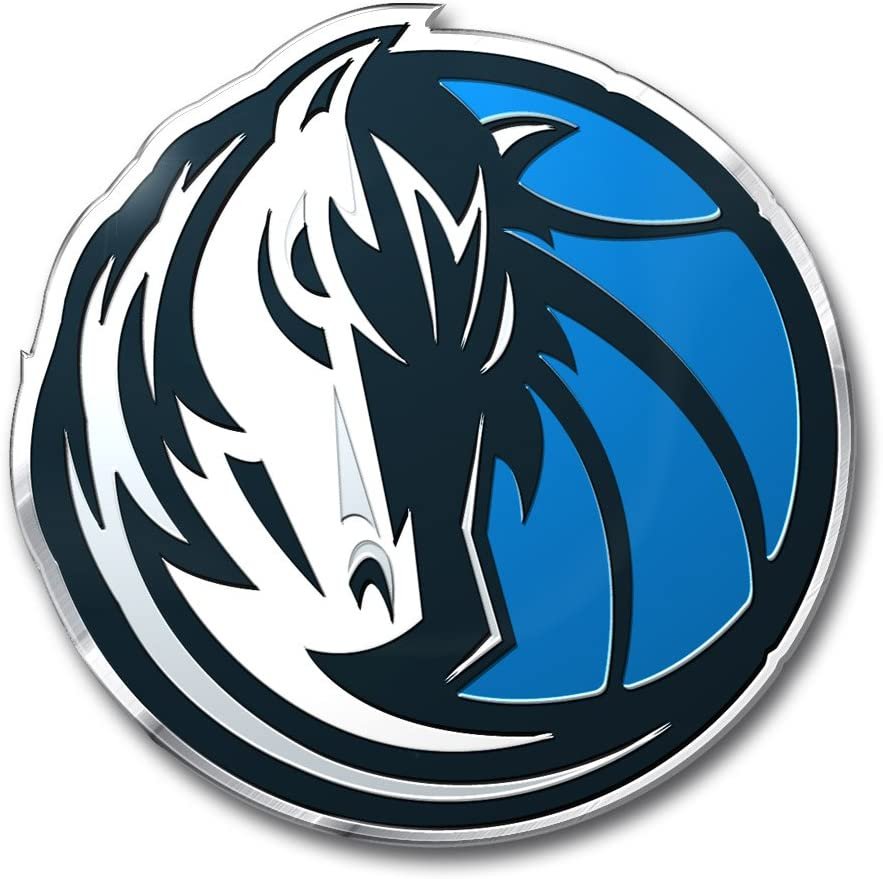 Dallas Mavericks Auto Emblem, Aluminum Metal, Embossed Team Color, Raised Decal Sticker, Full Adhesive Backing by Fielders Choice