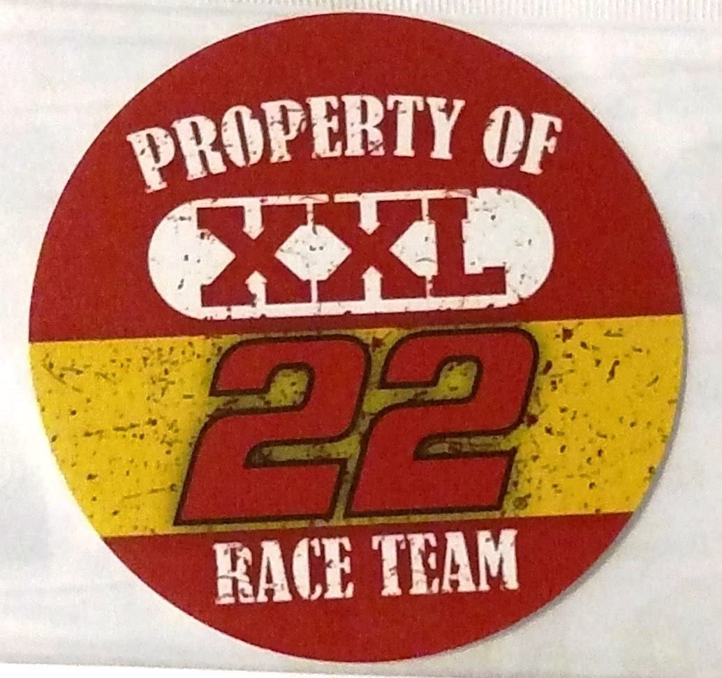 Joey Logano #22 Property of XXL DECAL 4" Round Vinyl Auto Home Nascar Racing by Fielders Choice