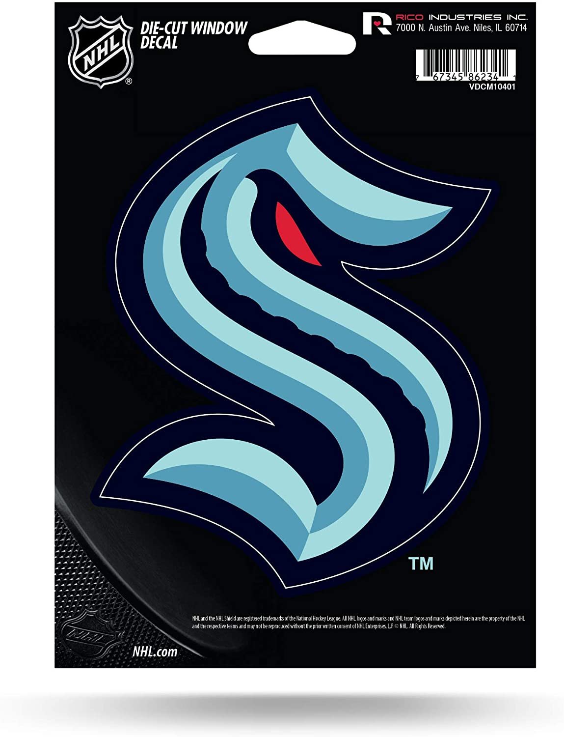Seattle Kraken 5 Inch Die Cut Decal Sticker Flat Vinyl by Fielders Choice