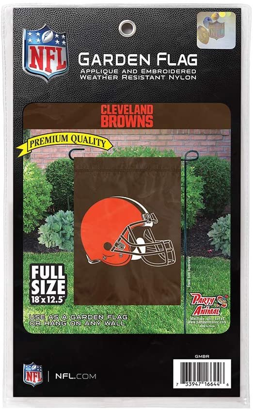 Cleveland Browns Premium Garden Flag Banner Applique Embroidered 12.5x18 Inch by Fielders Choice