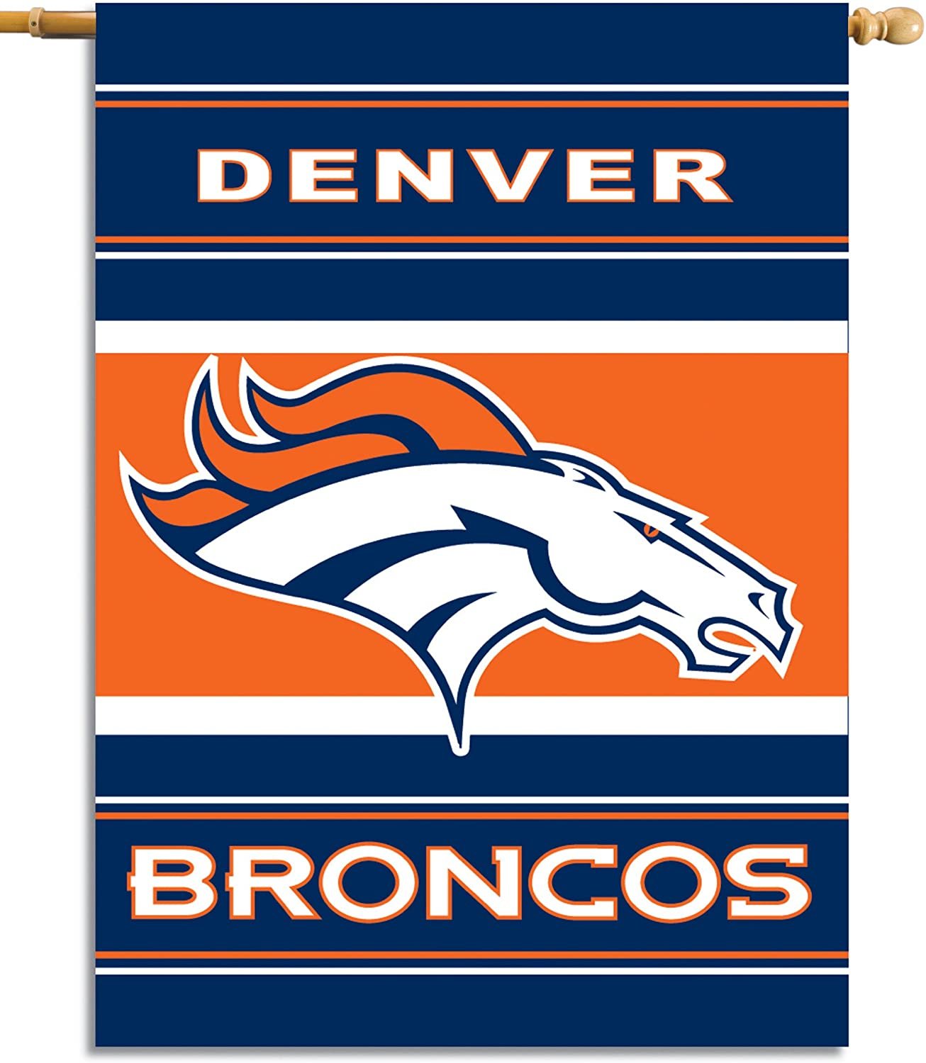 Denver Broncos 2-Sided 28-by-40-Inch House Banner by Fielders Choice