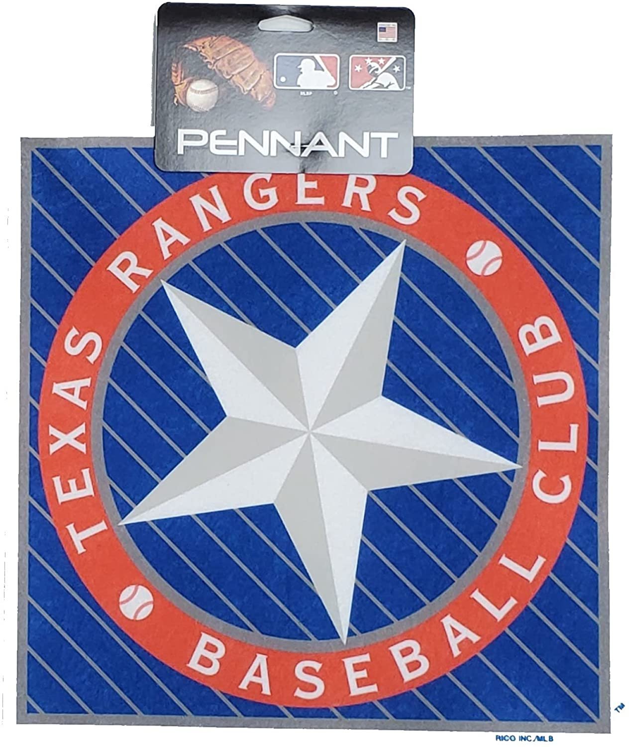 Texas Rangers Soft Felt Pennant, Shape Cut, Square Design, 18 Inch by Fielders Choice