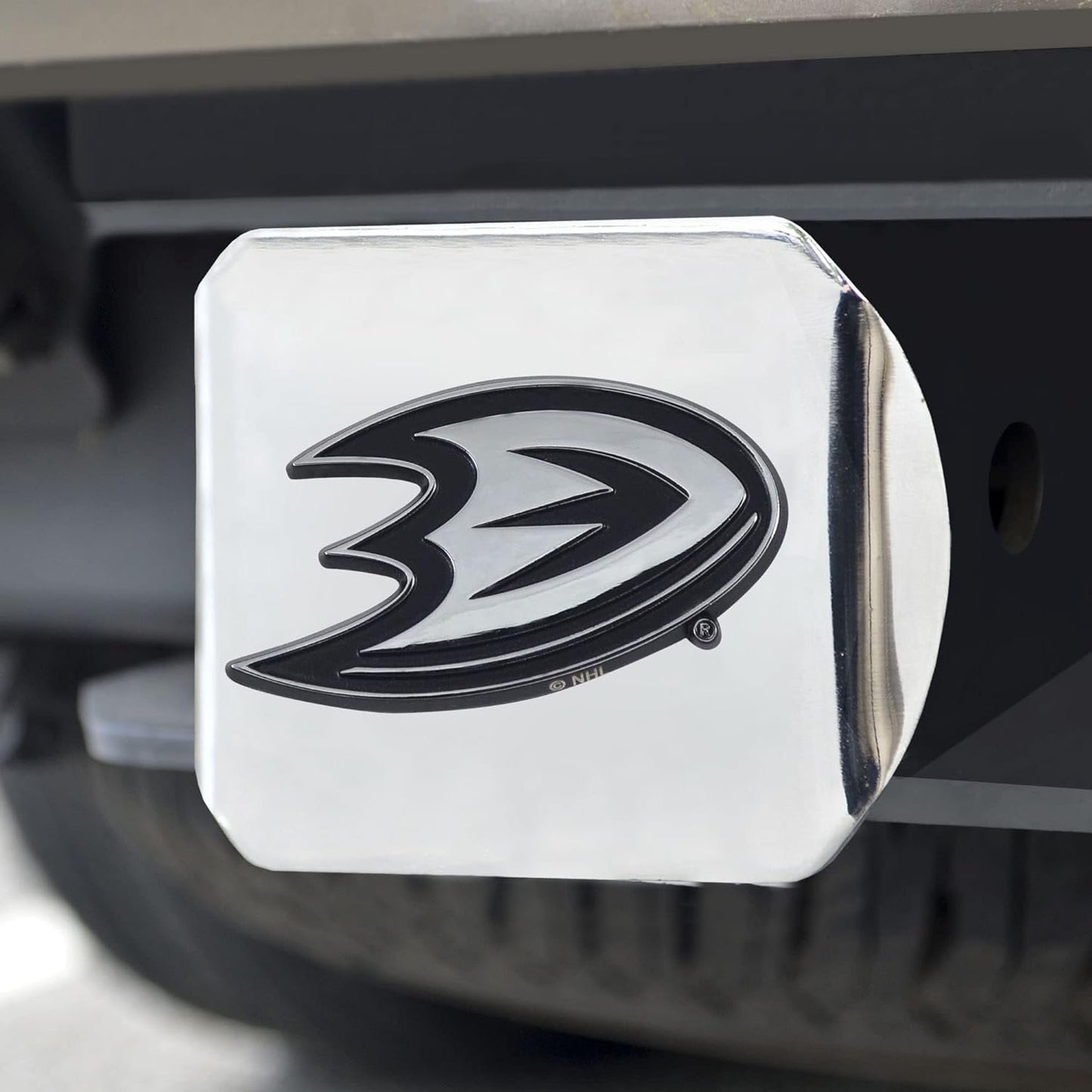 Anaheim Ducks Hitch Cover Solid Metal with Raised Chrome Metal Emblem 2" Square Type III by Fielders Choice