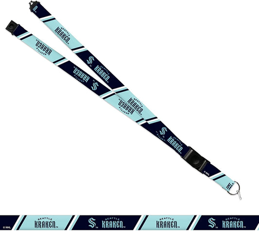 Seattle Kraken Premium Double Sided Lanyard Keychain, Detachable Buckle, Breakaway Safety Clip by Fielders Choice