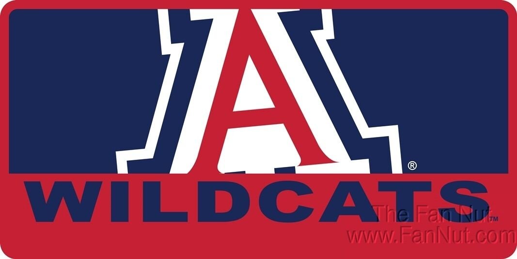 University of Arizona Wildcats Laser Tag License Plate, Mega Logo, Mirrored Acrylic, 12x6 Inch by Fielders Choice