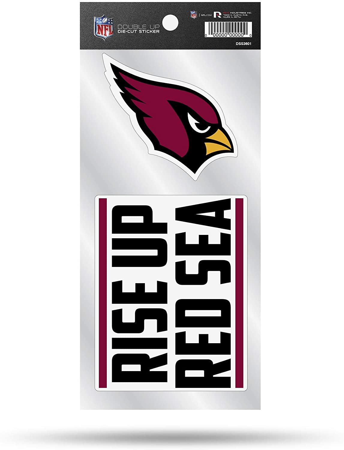 Arizona Cardinals Double Up Die Cut 2-Piece Sticker Sheet by Fielders Choice