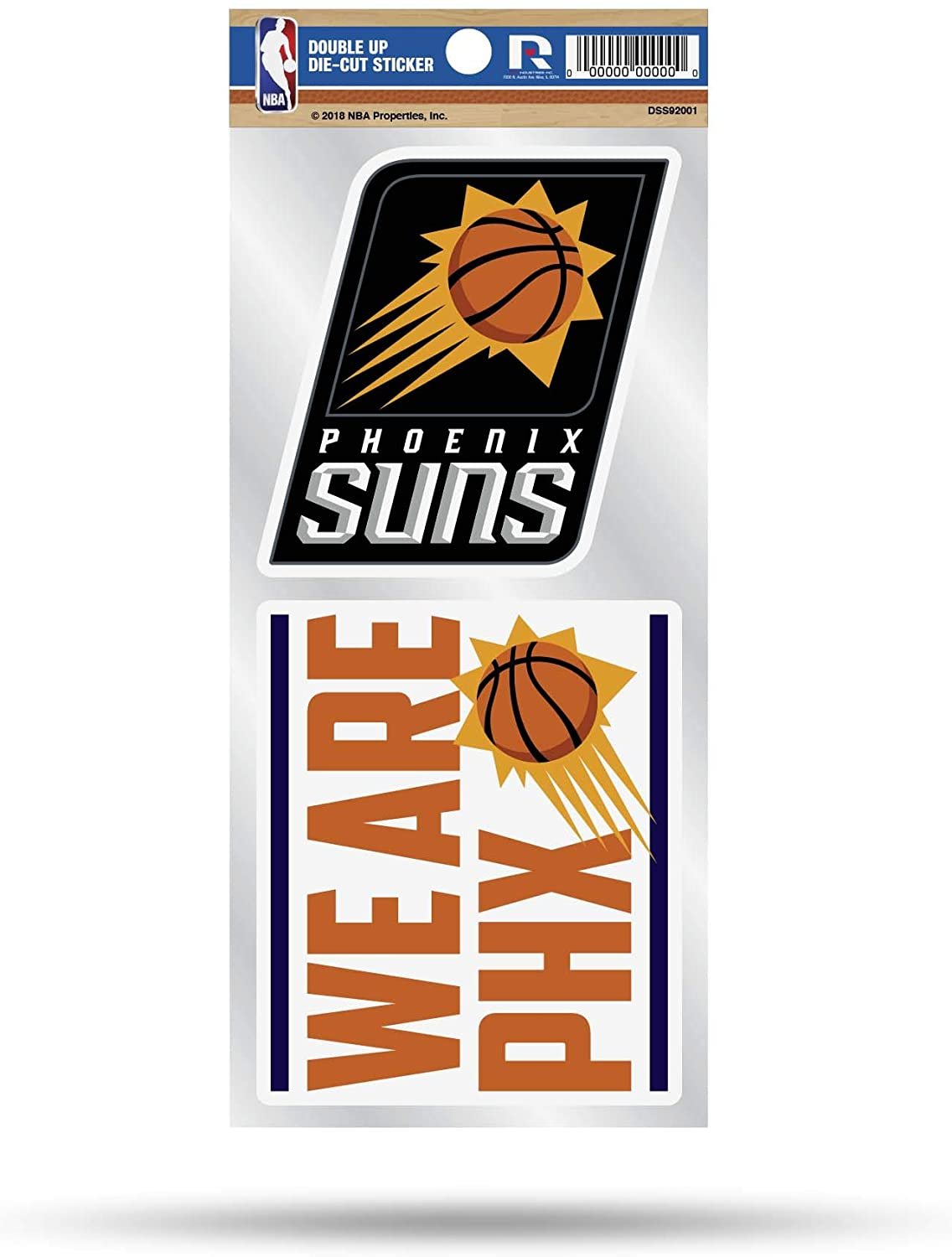 Phoenix Suns Double Up Die Cut 2-Piece Sticker Sheet by Fielders Choice