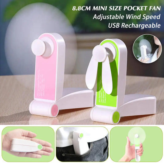 USB Rechargeable Mini Handheld Pocket Fan by Anti Spier