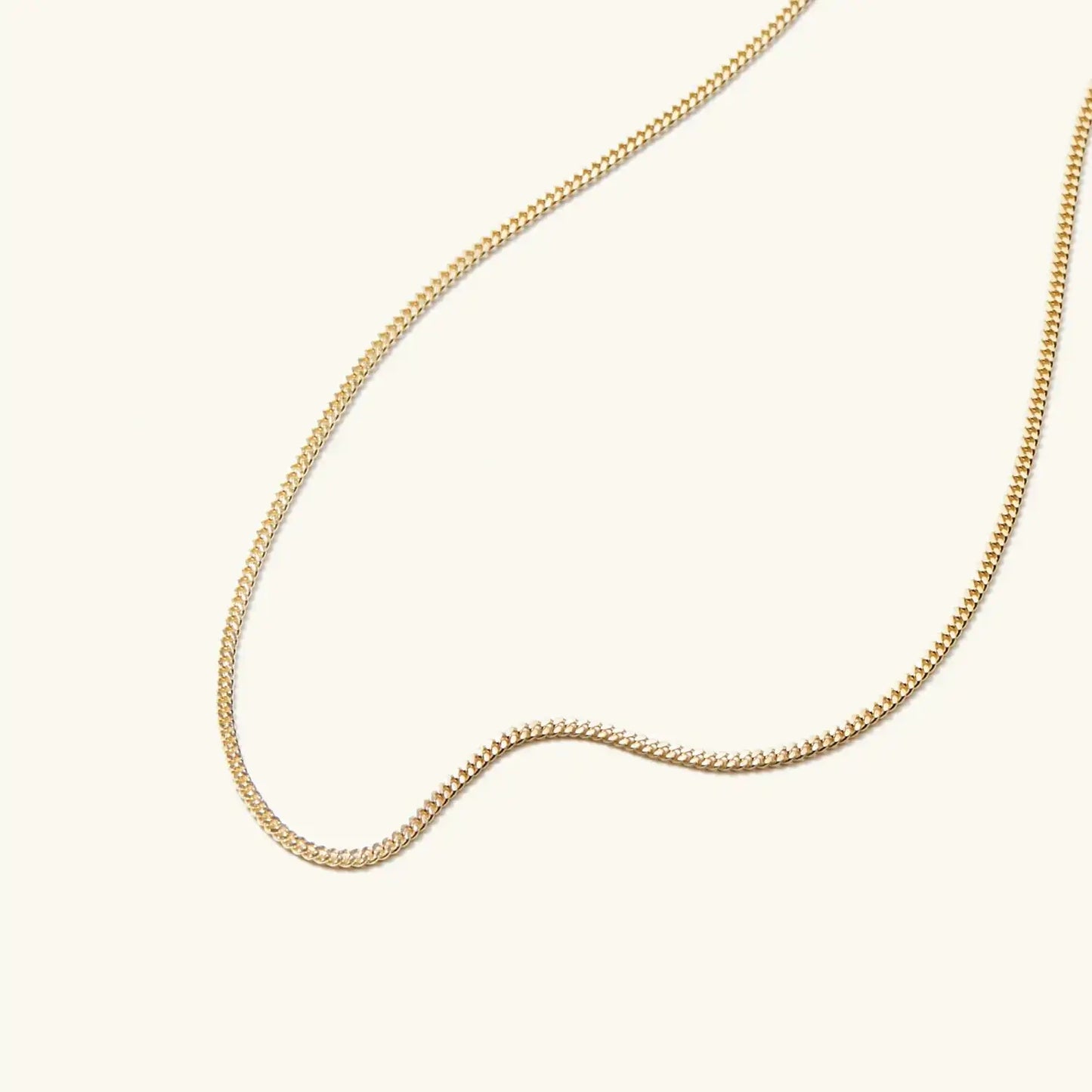 Gold Dainty Baby Curb Chain by Anti Spier