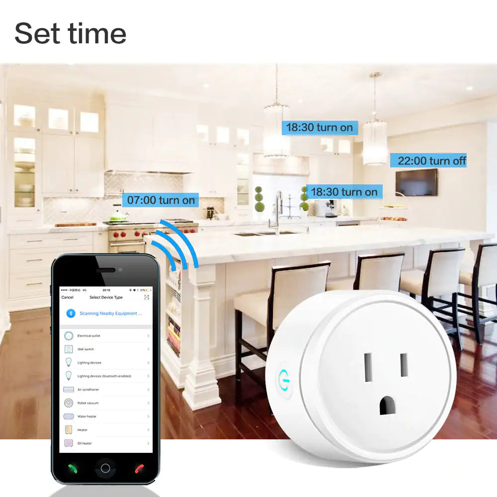 Smart Home Outlet Control By Google Home Assistant Or Amazon Alexa In Pack Of 2 Or 4 by Anti Spier