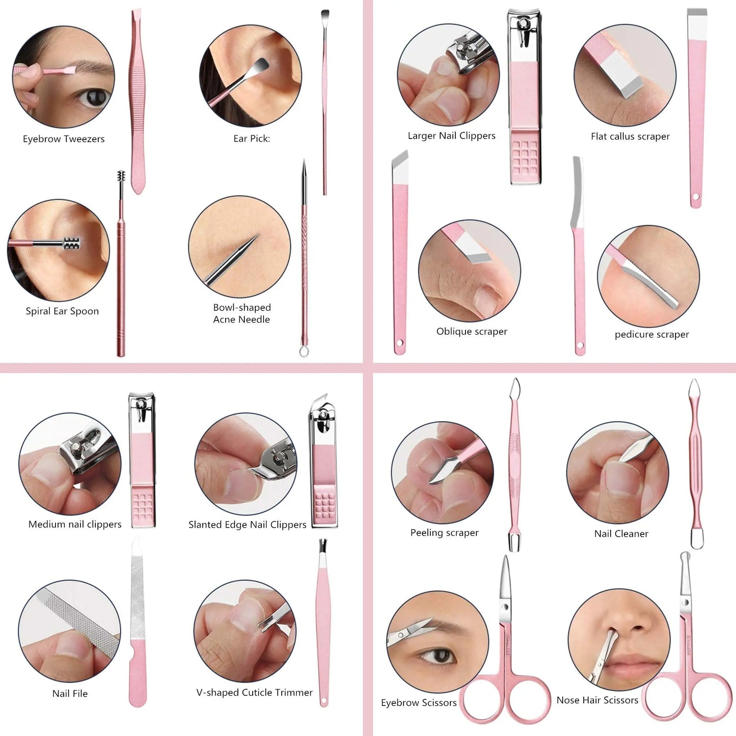 18 In 1 Lovely Lady DIY Manicure Pedicure Tool Set by Anti Spier