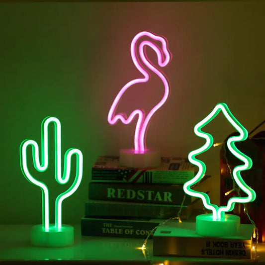 Tropical Nights Neon Deco Lights With Remote Control by Anti Spier