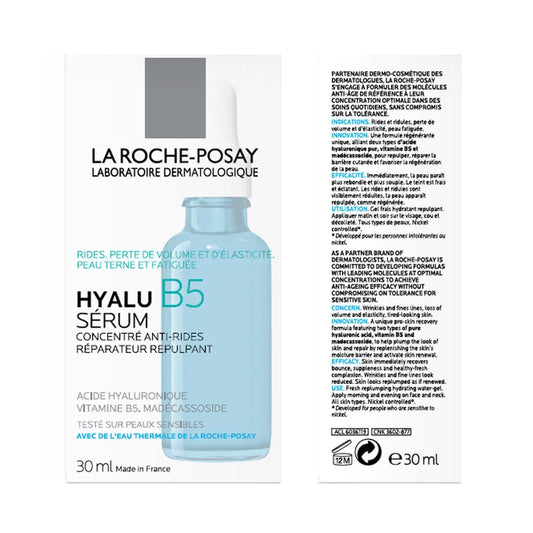 La Roche-Posay Hyalu B5 Pure Hyaluronic Acid Serum for Face, with Vitamin B5, Anti-Aging Serum for Fine Lines and Wrinkles, Hydrating Serum to Plump and Repair Dry Skin, Safe on Sensitive Skin 1 Fl Oz (Pack of 1) by Anti Spier