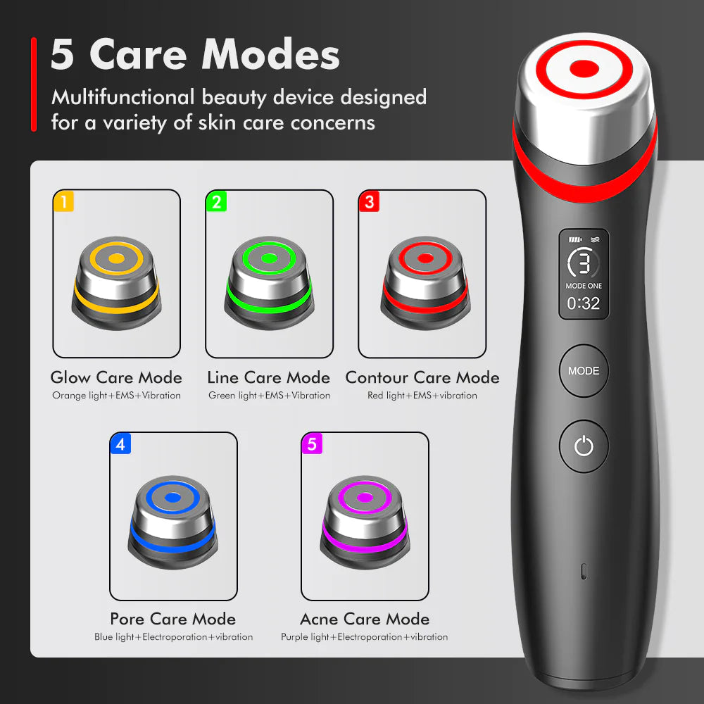 Color Light Microcurrent Vibration Massager by Anti Spier