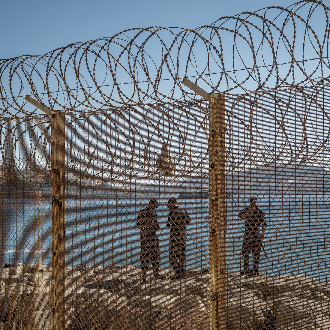 Refugees at the border of Ceuta