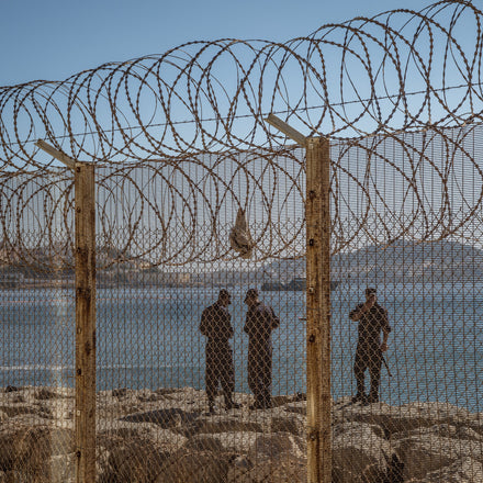 Refugees at the border of Ceuta